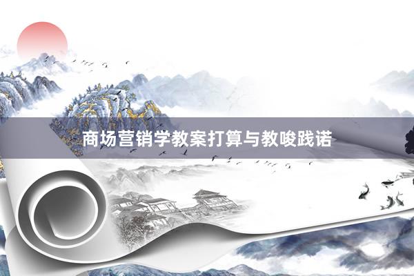 商场营销学教案打算与教唆践诺